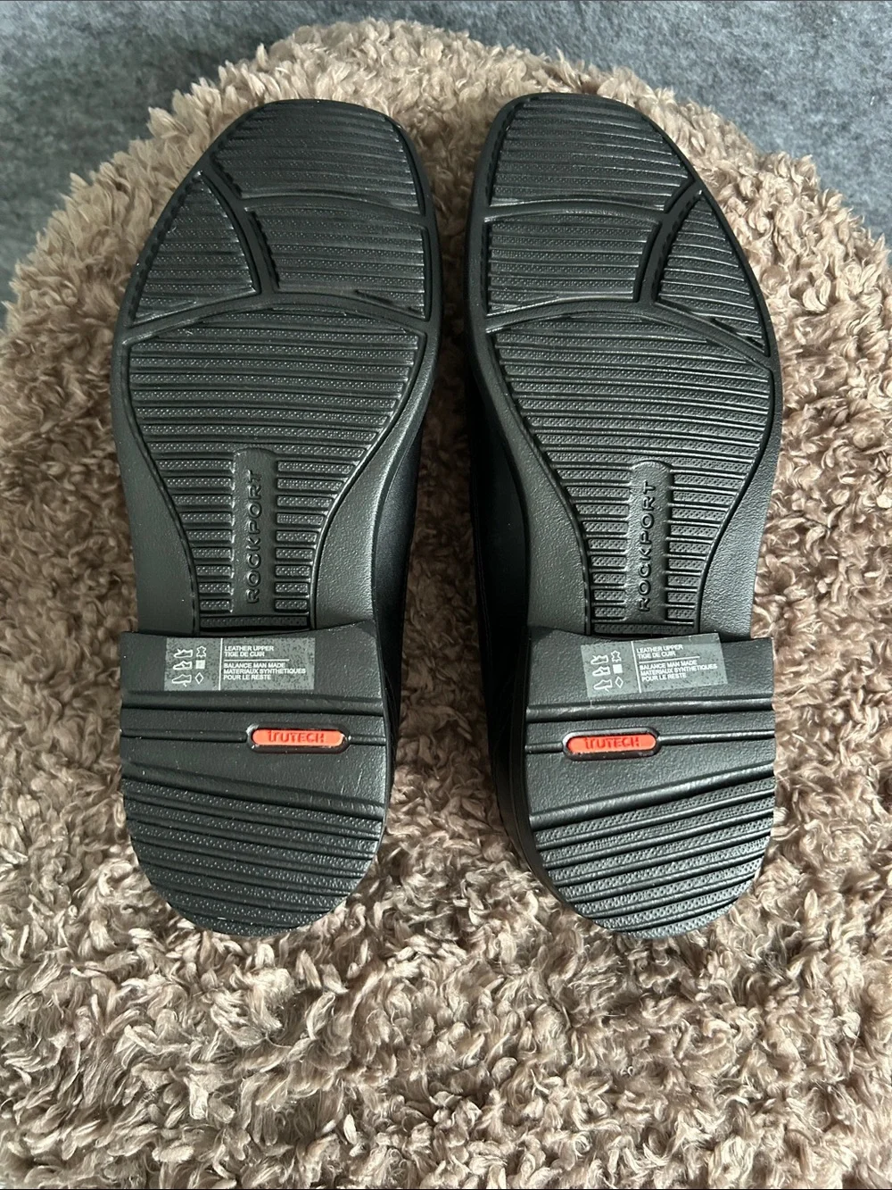 Rockport Black Leather Slip-On Loafers